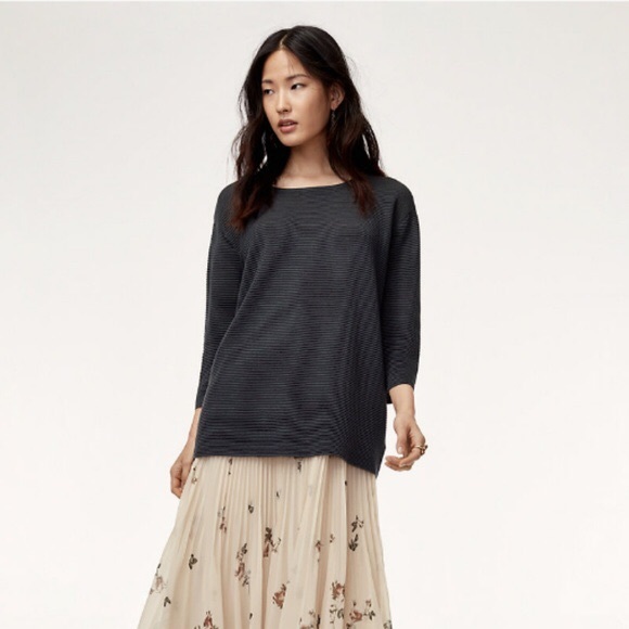 Aritzia Sweaters - Wilfred Blanchard Linen Knit Sweater Black